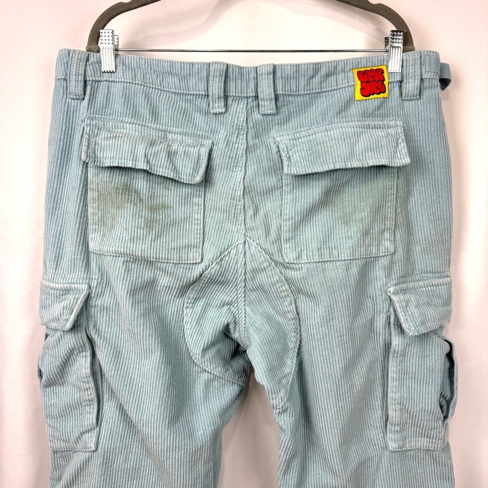 Empyre Light Blue Corduroy Cargo Skate Pants Baggy Relaxed Fit Men’s Sz 34 Y2K - Picture 9 of 16